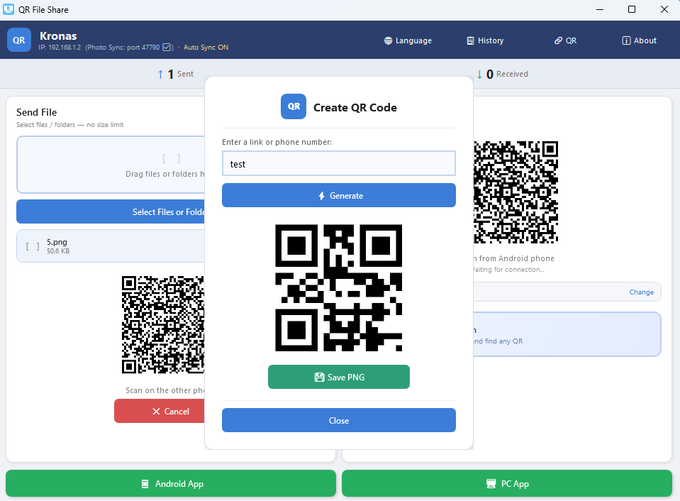 QR File Share gallery image