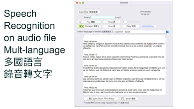 Speech recognition for file multilingual gallery image