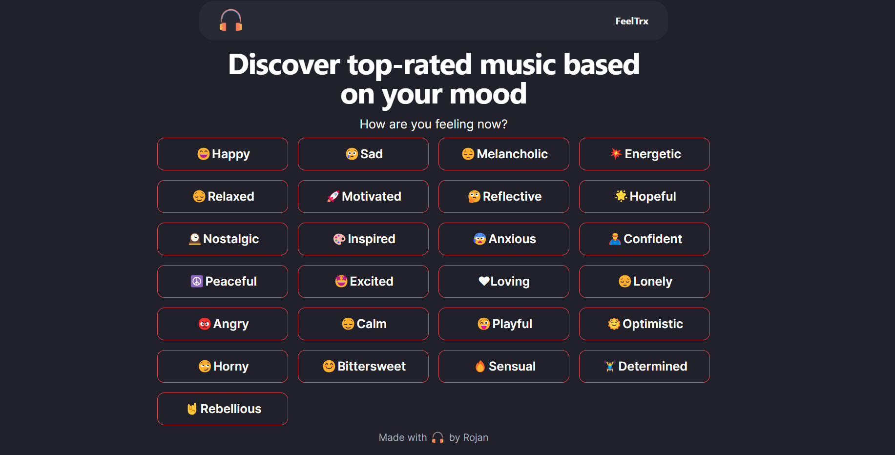 Feel Trx - Discover top-rated music based on your mood media 2