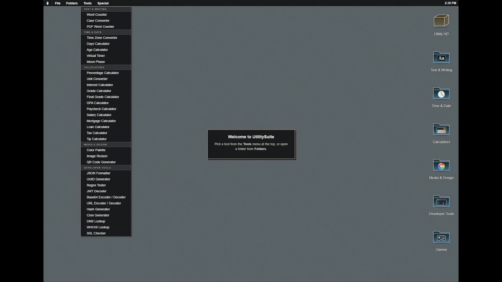 UtilitySuite.io screenshot 1 (video preview)