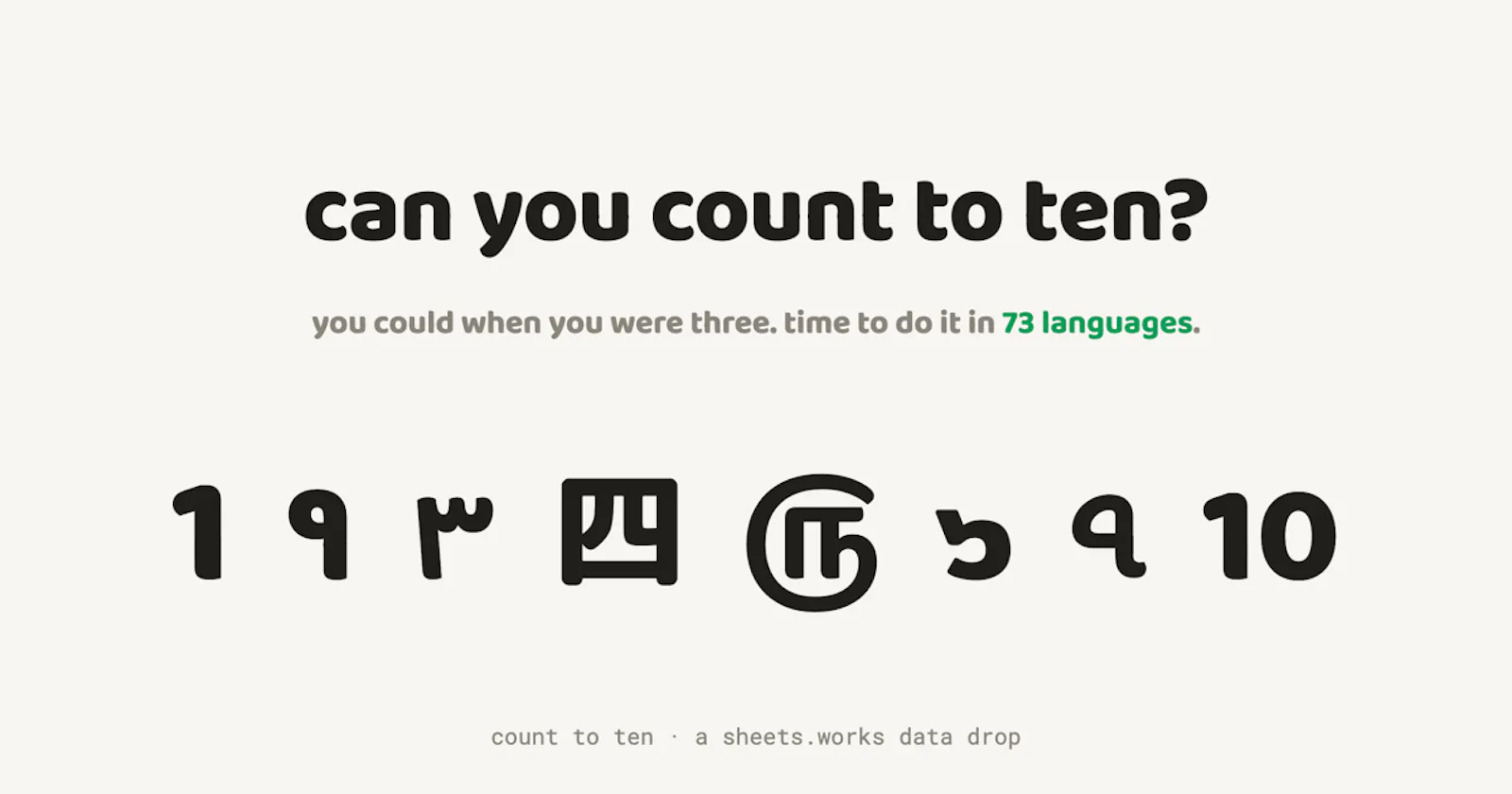 Learn to count in 73 languages screenshot 1