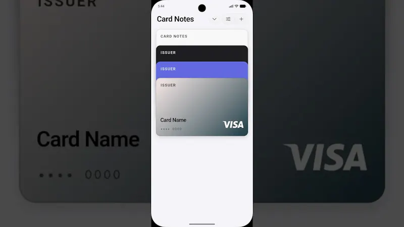 Card Notes screenshot 1 (video preview)