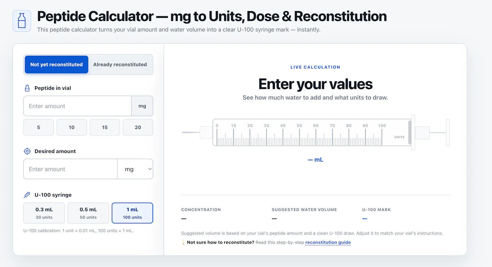 Peptide Calculator screenshot 2