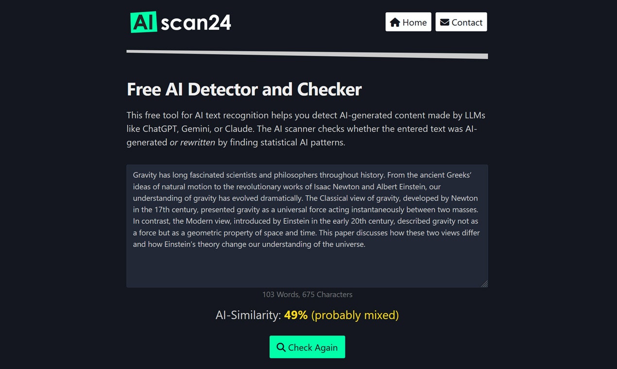 AIscan24 - Free AI Detector gallery image