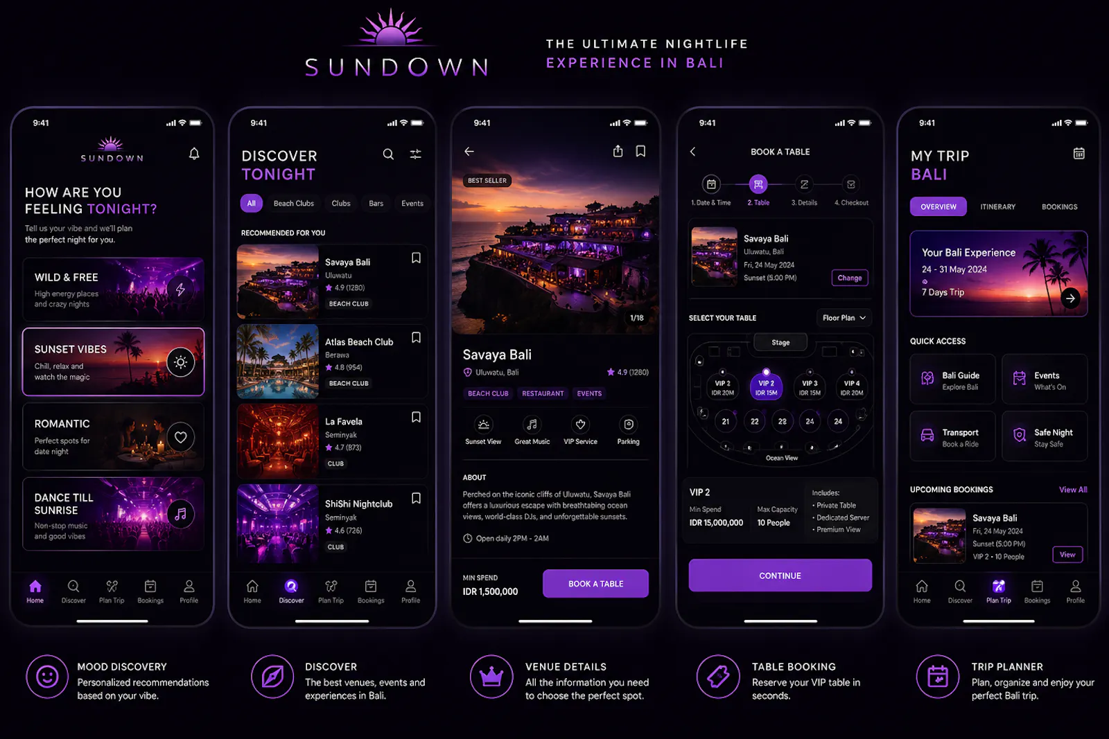 SunDown — Bali Nightlife App screenshot 1