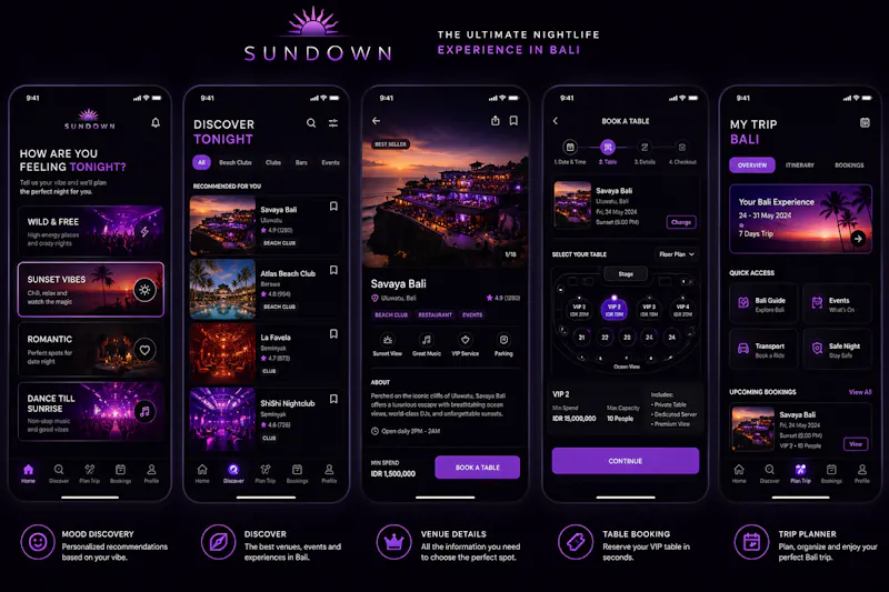 SunDown — Bali Nightlife App screenshot 1