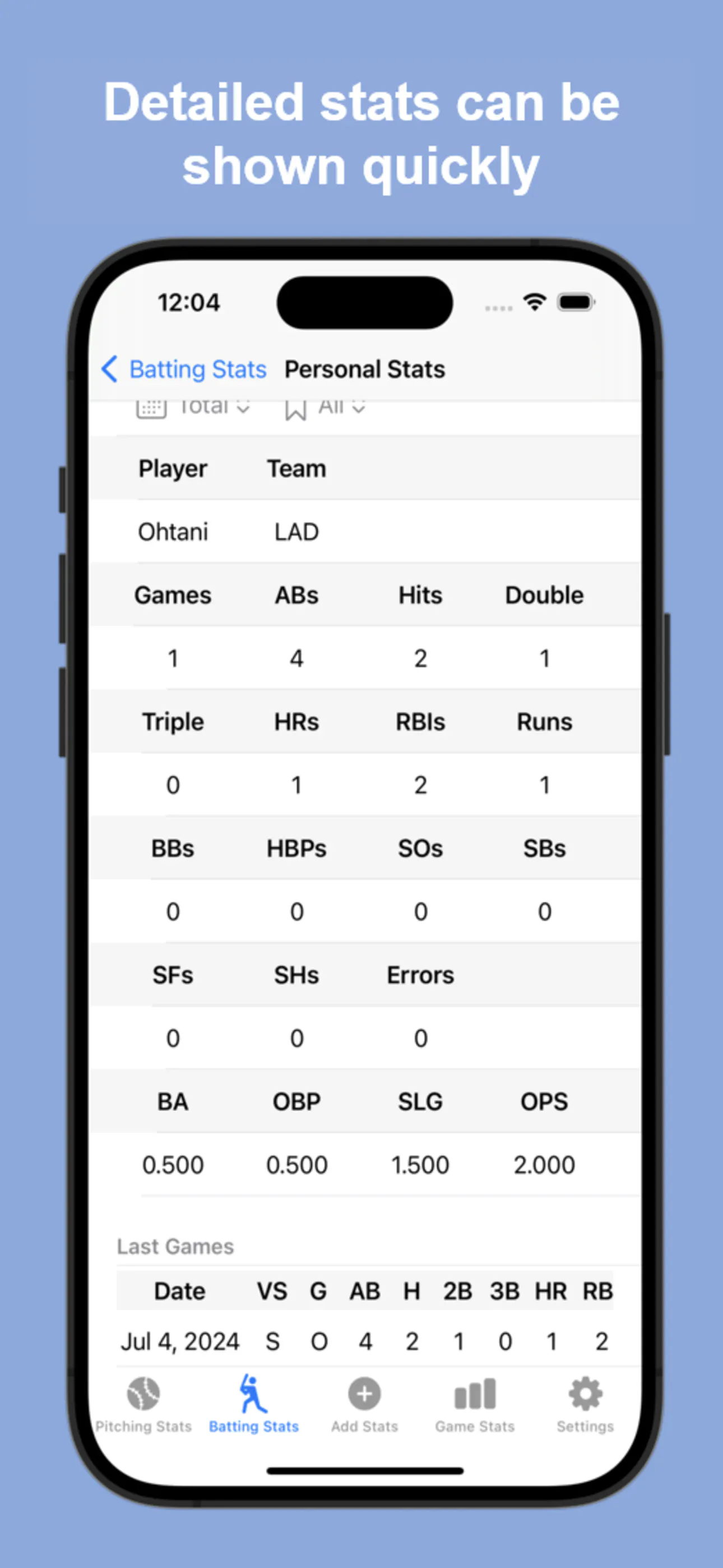 MyBaseballStats gallery image