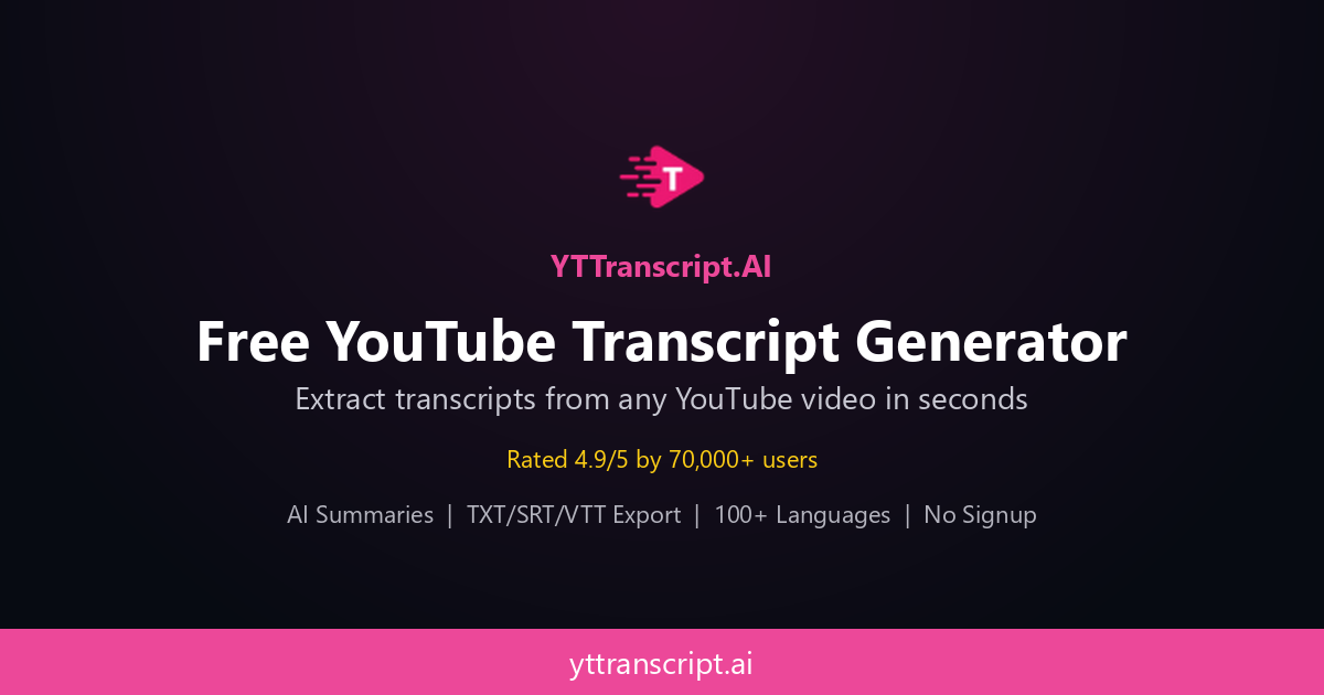 YouTube to Transcript gallery image