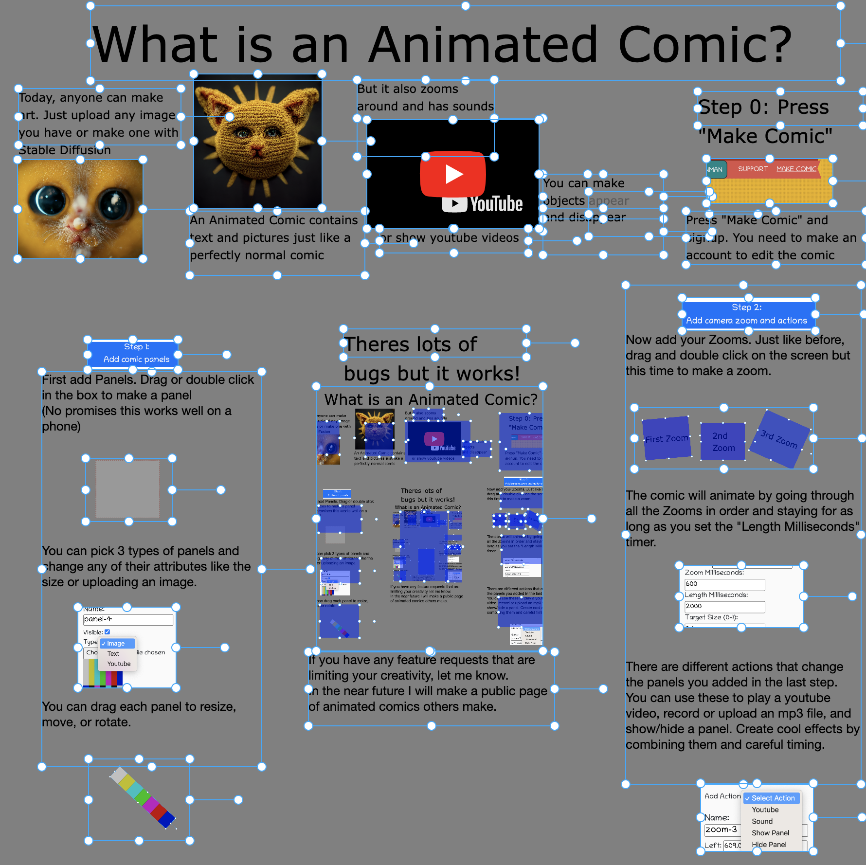 Make your animated comic gallery image