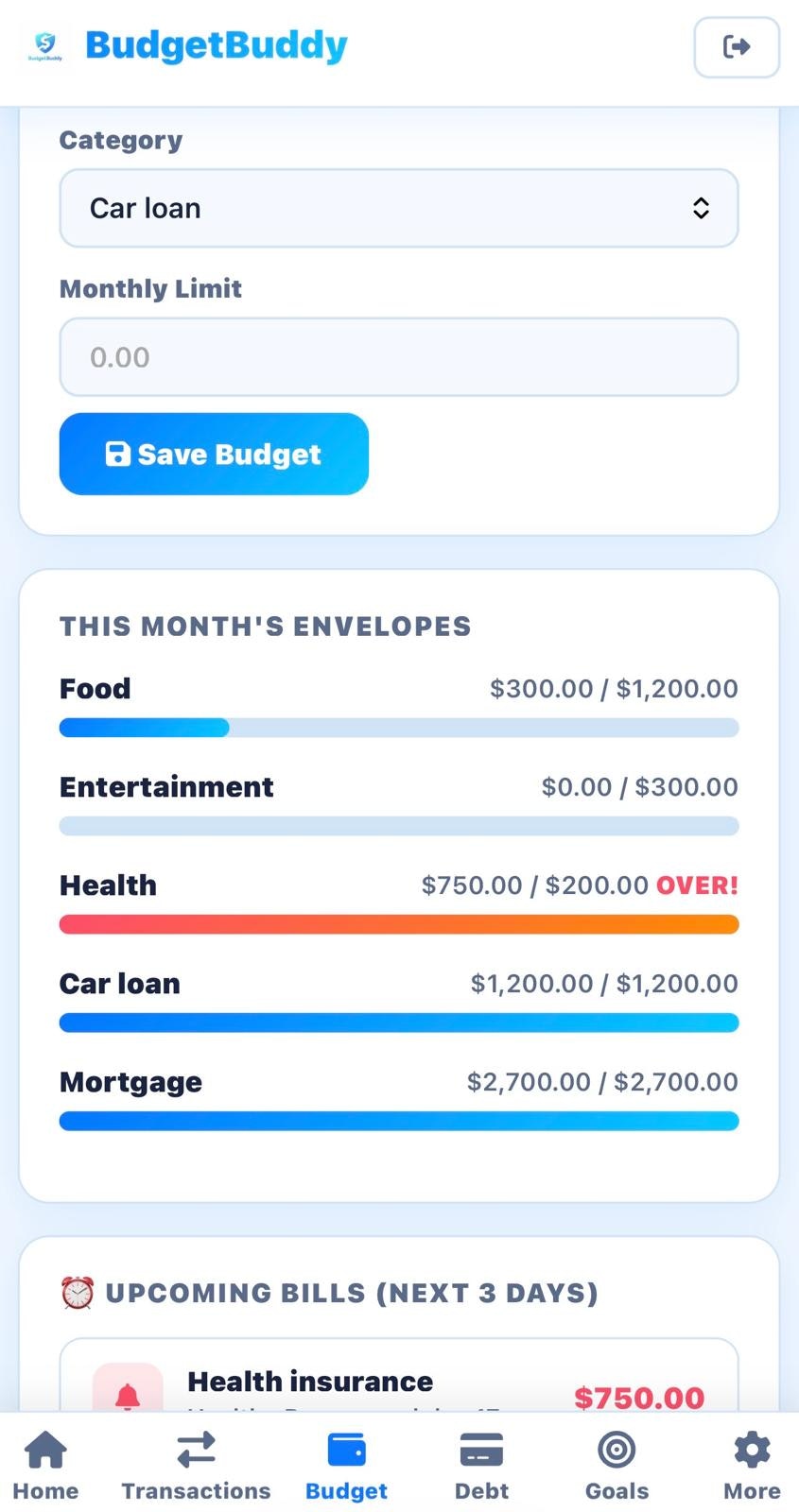 BudgetBuddy gallery image