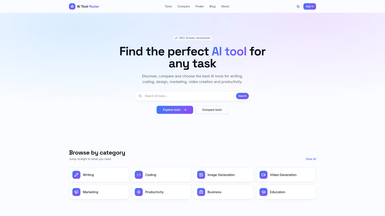 AI Tool Radar screenshot 1