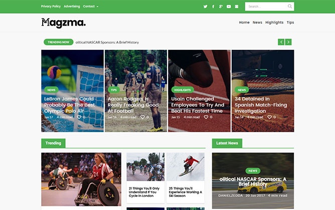 Magzma – Free WordPress Magazine Theme gallery image