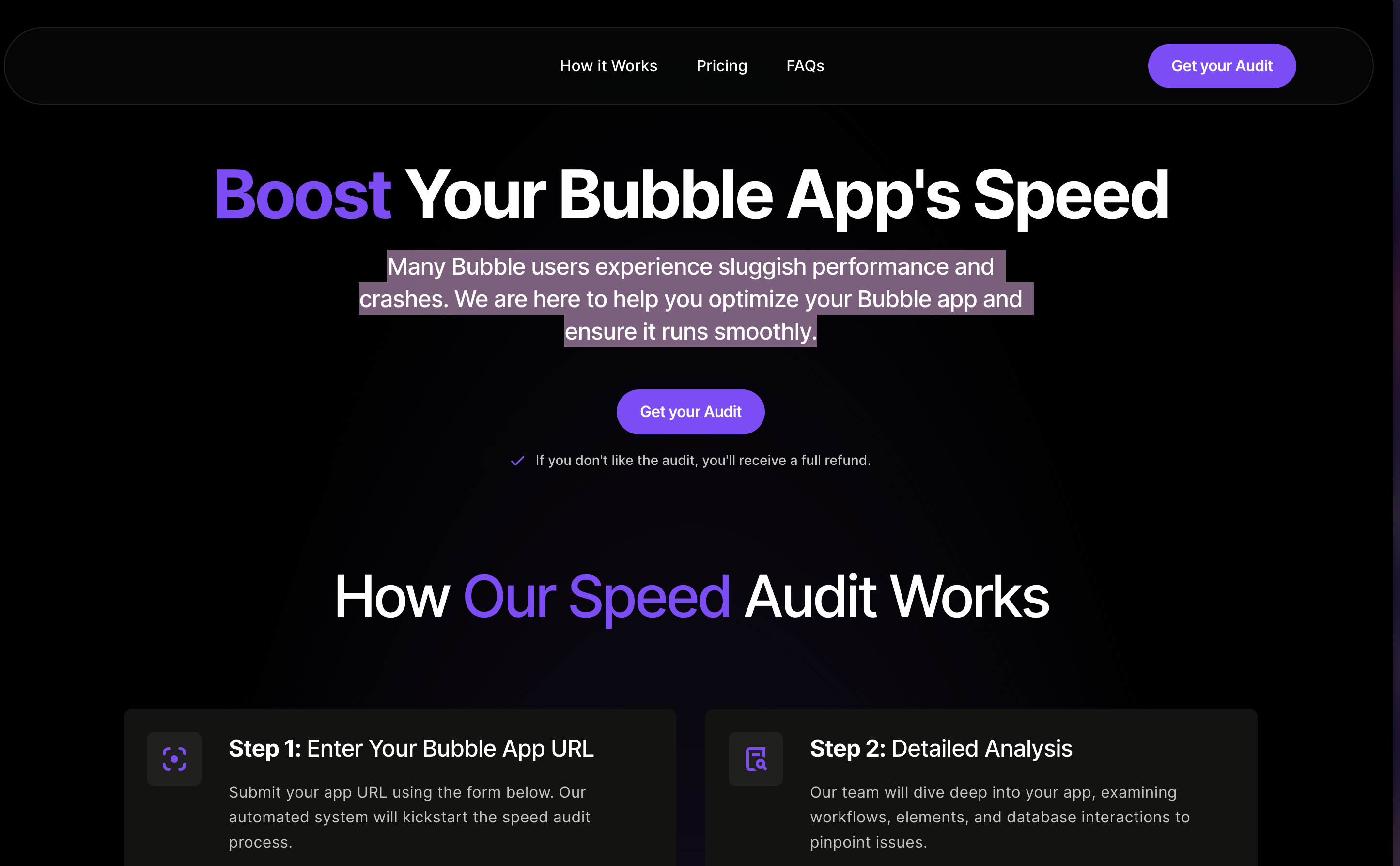 Média Bubble speedster - Boostez la vitesse de votre application Bubble 4