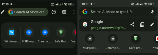 AI Mode in Chrome screenshot 2