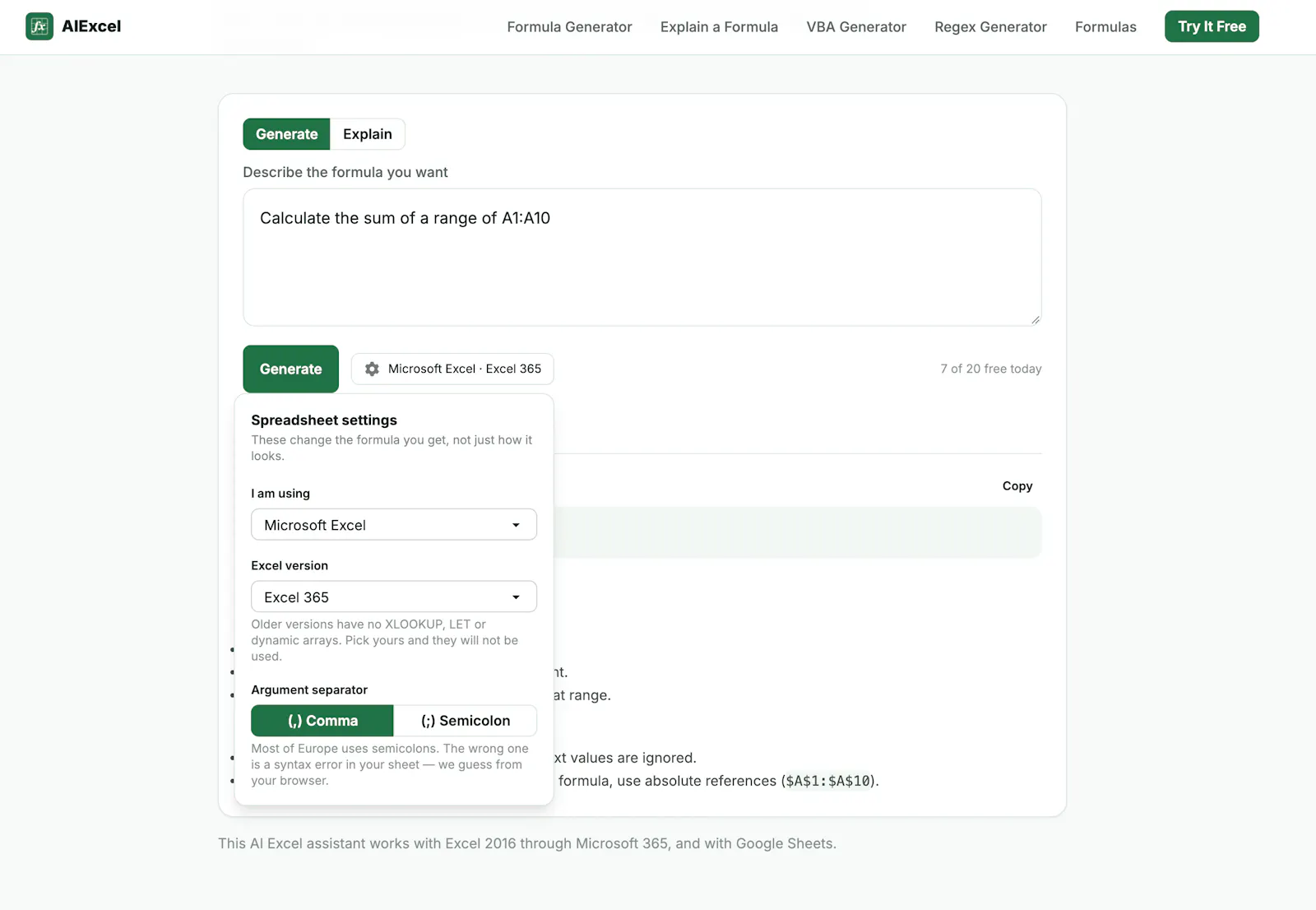 AIExcel screenshot 1