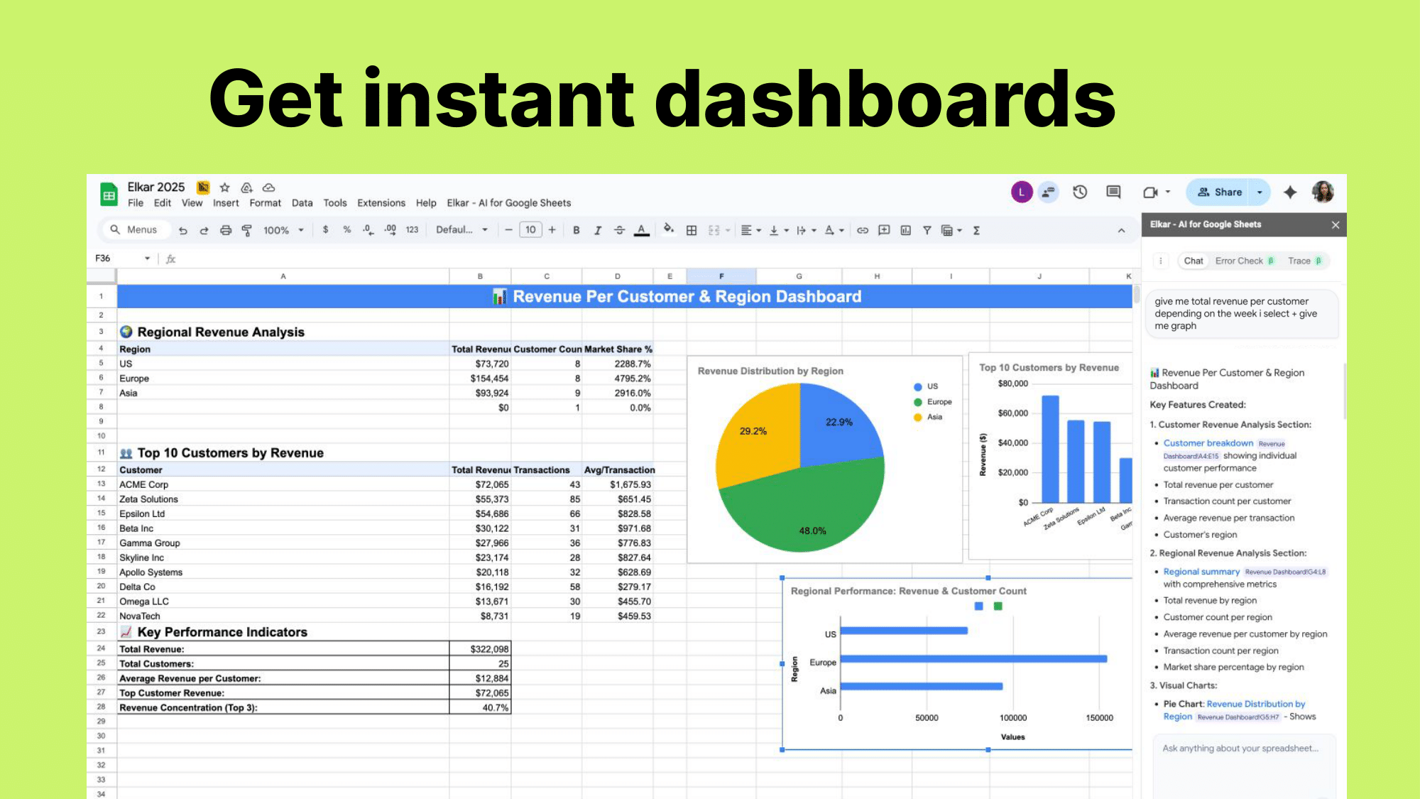Ingenieur - AI -analist direct binnen Excel en Google Sheets media 3