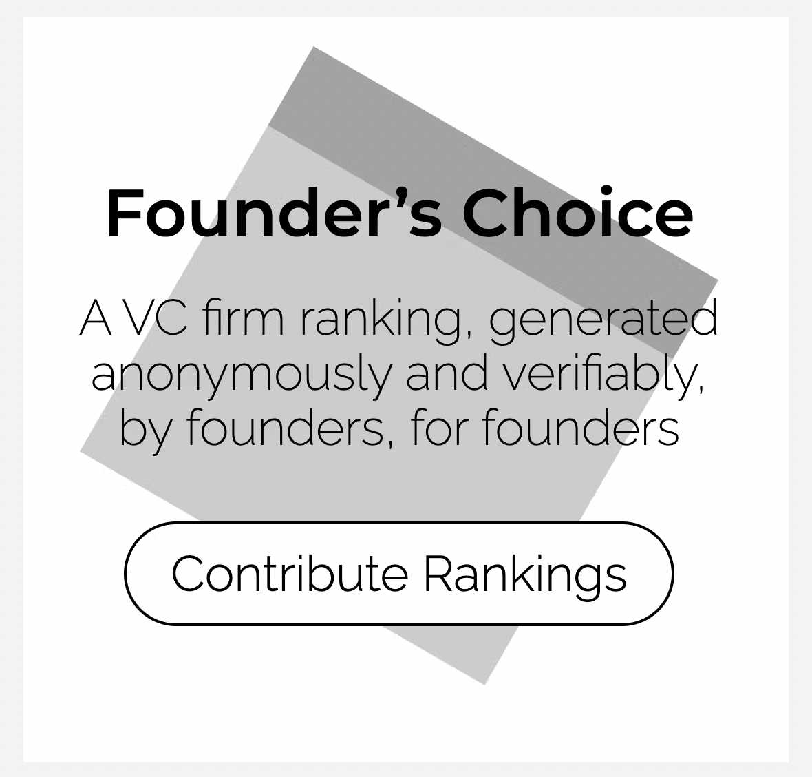 Classifica della classifica VC Choice Fondatore