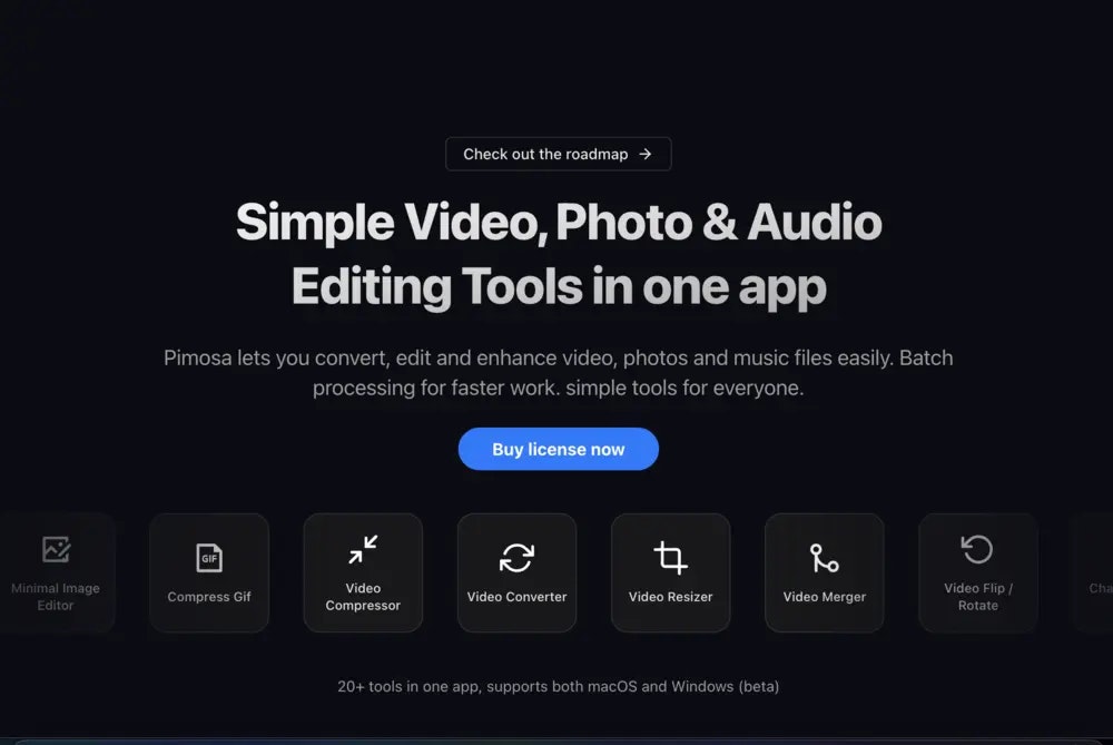 startuptile Pimosa-Simple Video Photo & Music Editing Tools in one app.