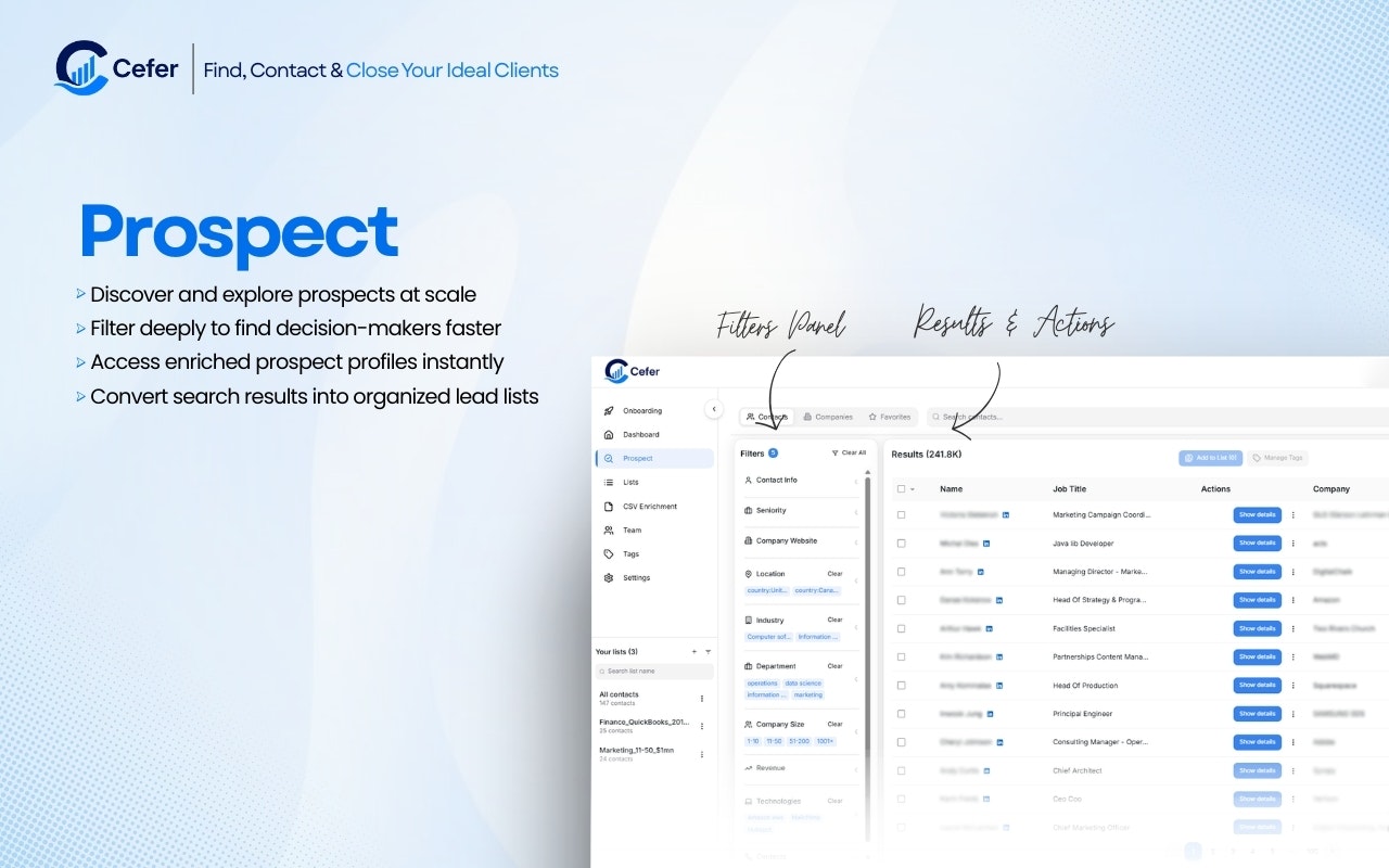 Cefer.io - Screenshot 3 showing product features and functionality