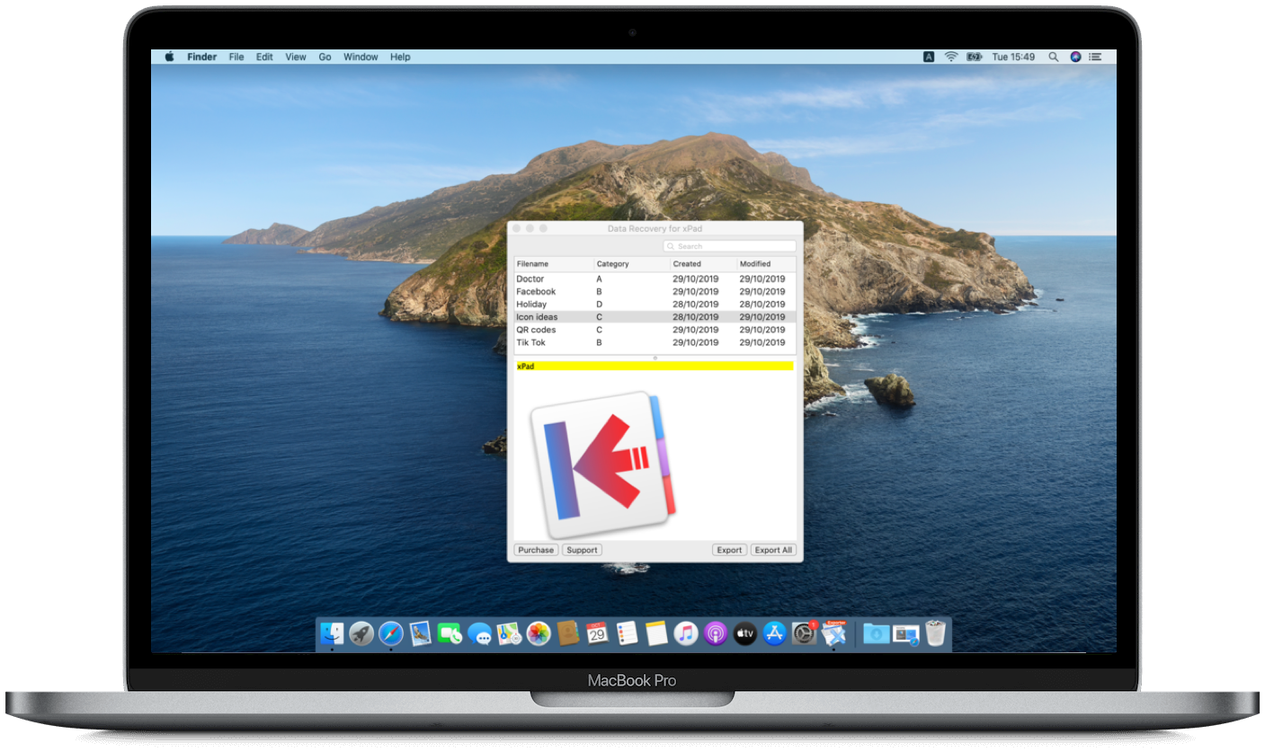 xPad for macOS Catalina (data recovery) gallery image