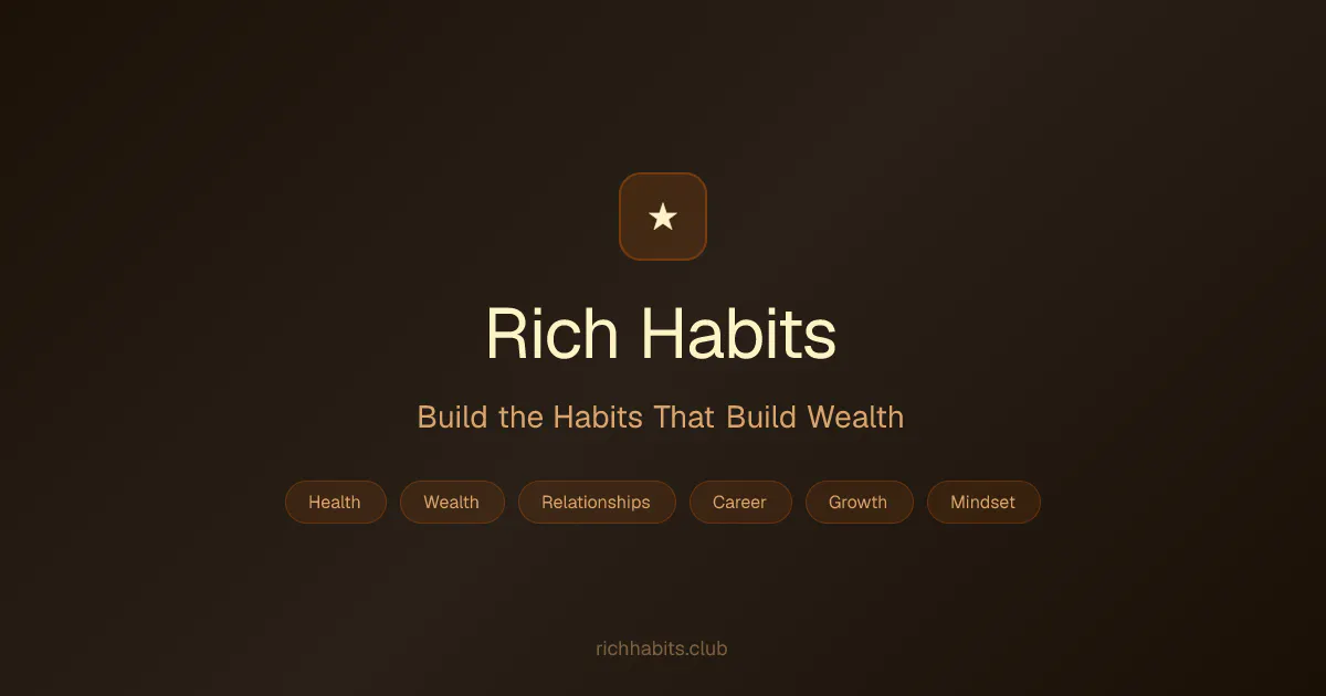 Rich Habits 제품 배너