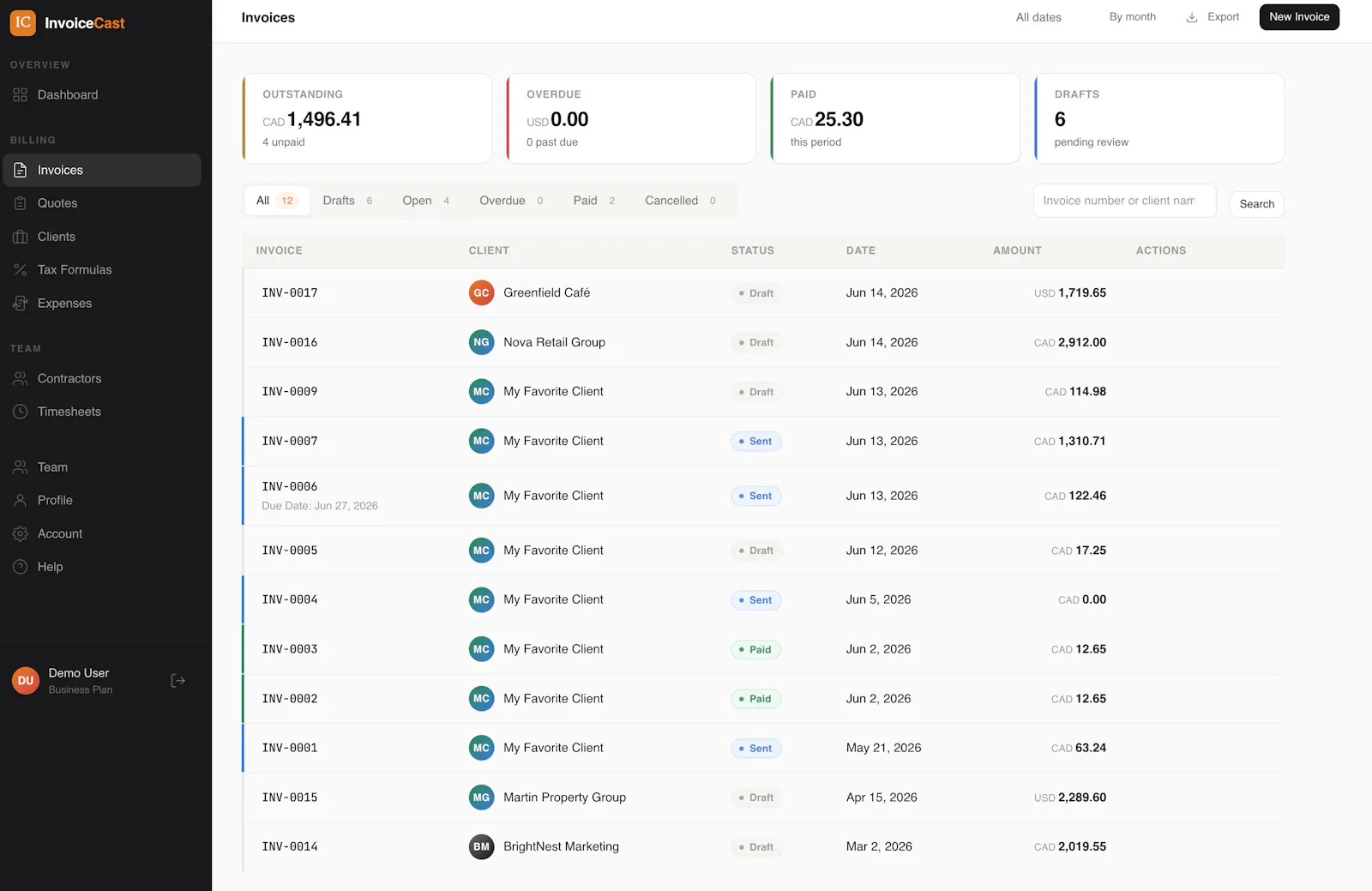 InvoiceCast screenshot 4