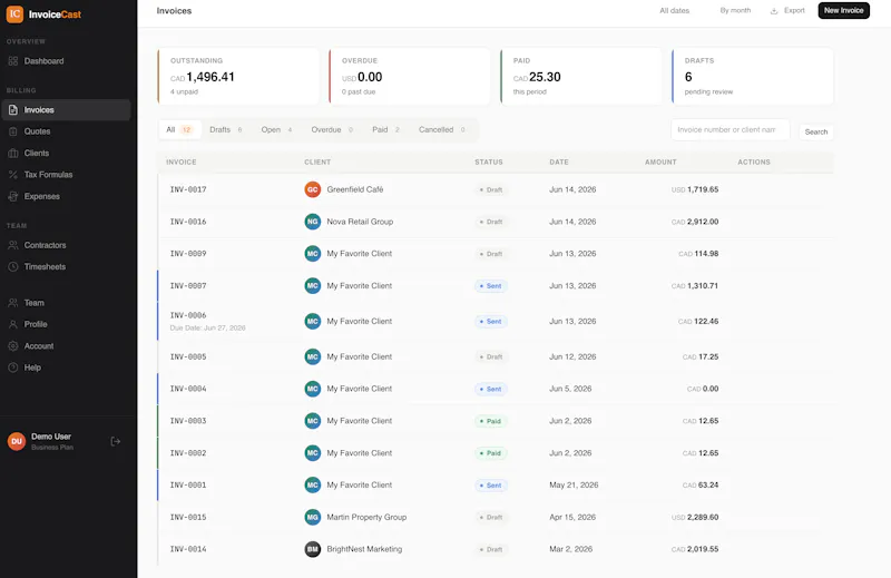 InvoiceCast screenshot 4