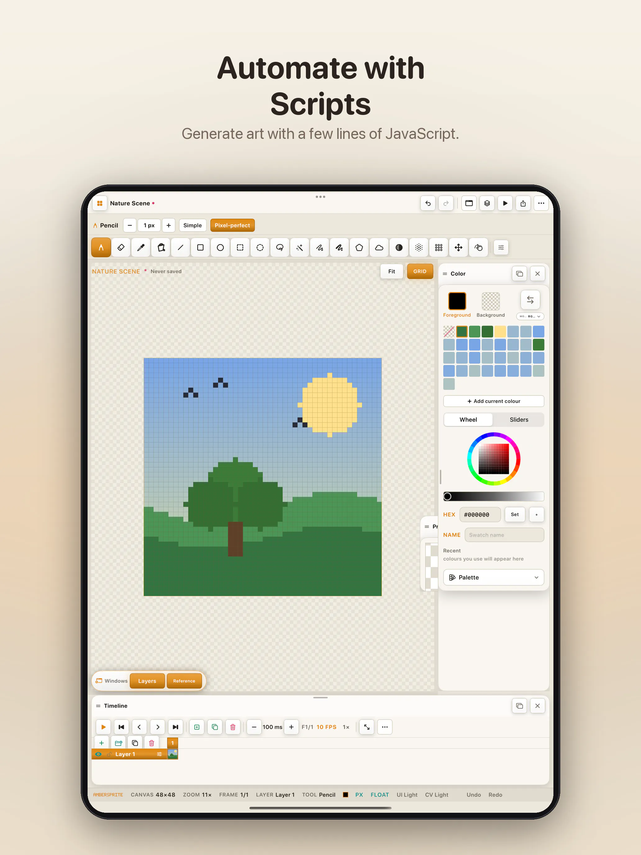 Ambersprite — Pixel Art Studio for iPad gallery image