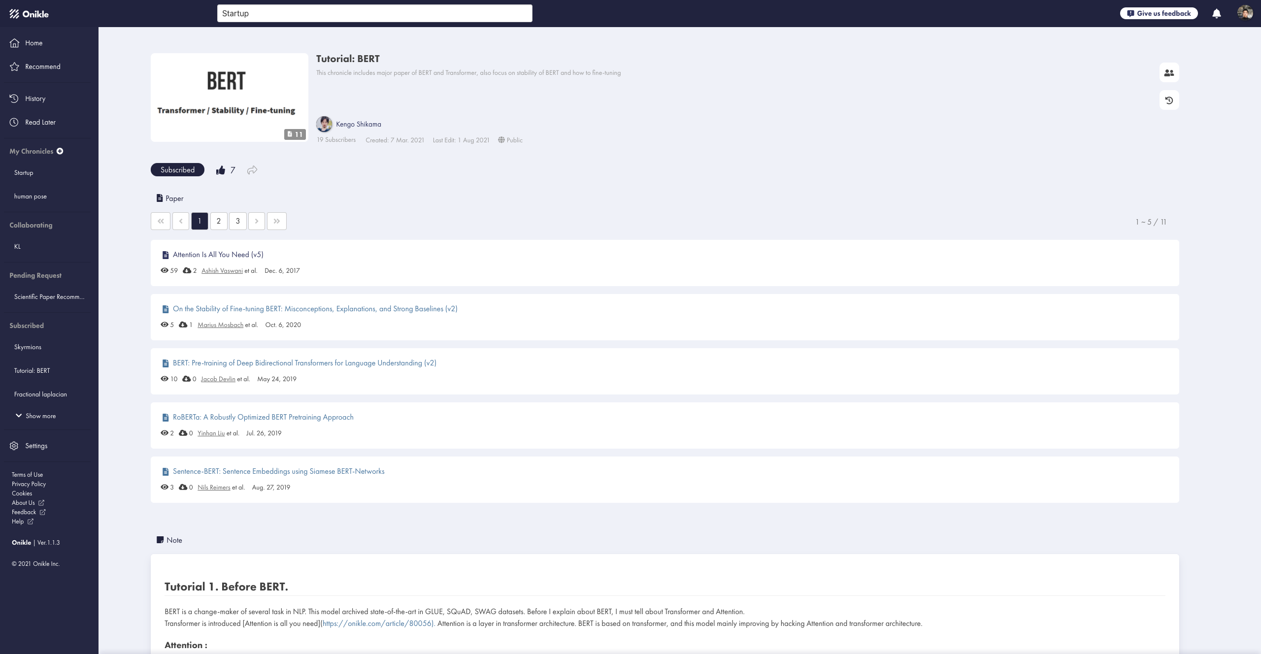 Onikle, the preprint search platform gallery image