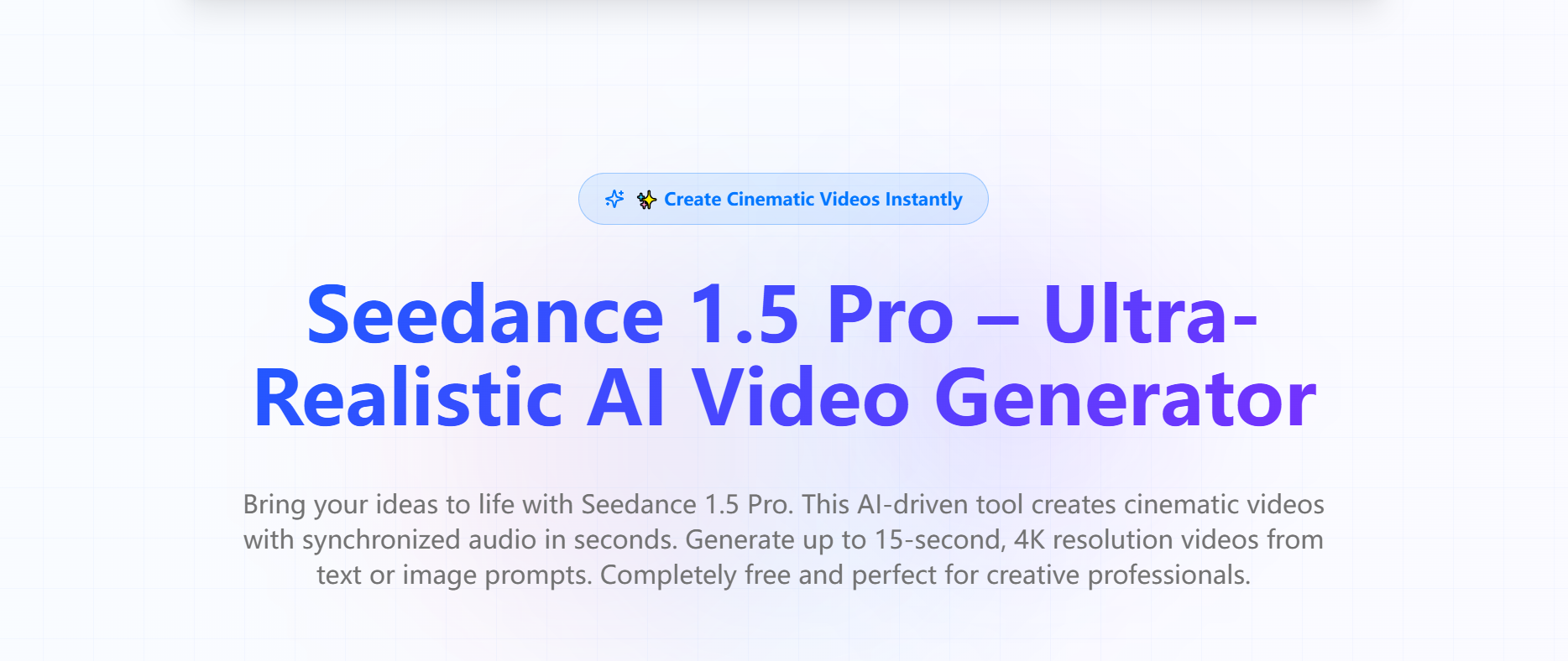 Seedance1.5 Pro gallery image