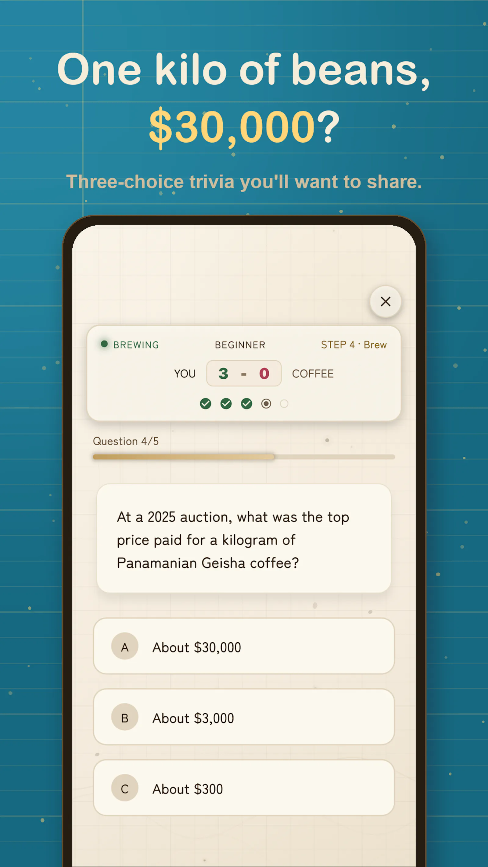 Coffee Trivia Quiz screenshot 3