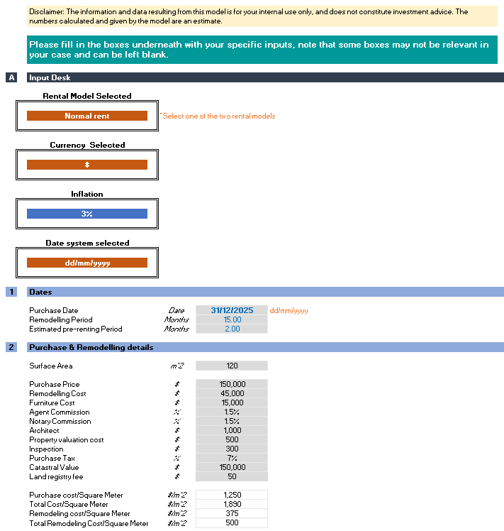 Rental Property Financial Model Template gallery image