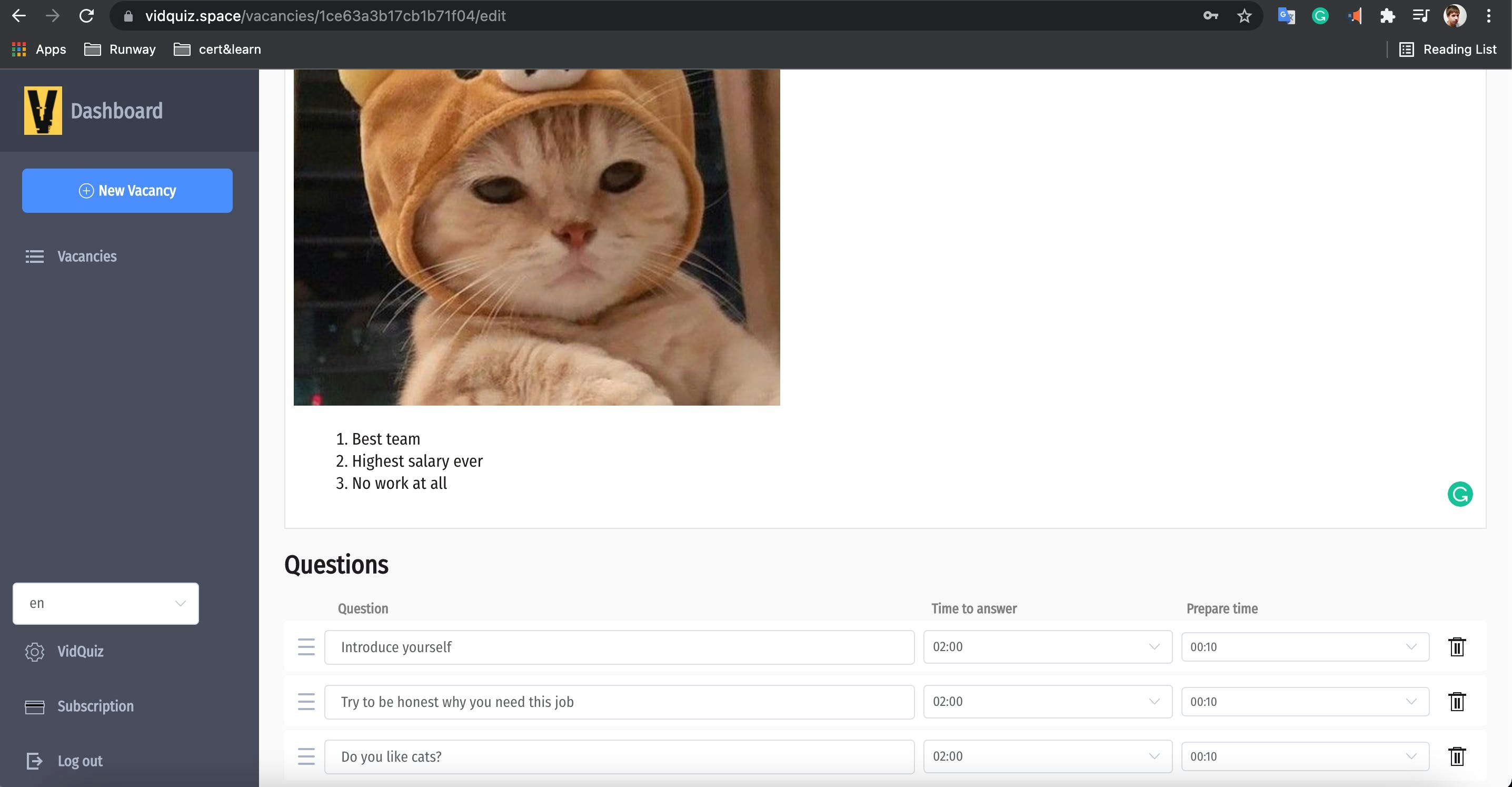 VidQuiz gallery image