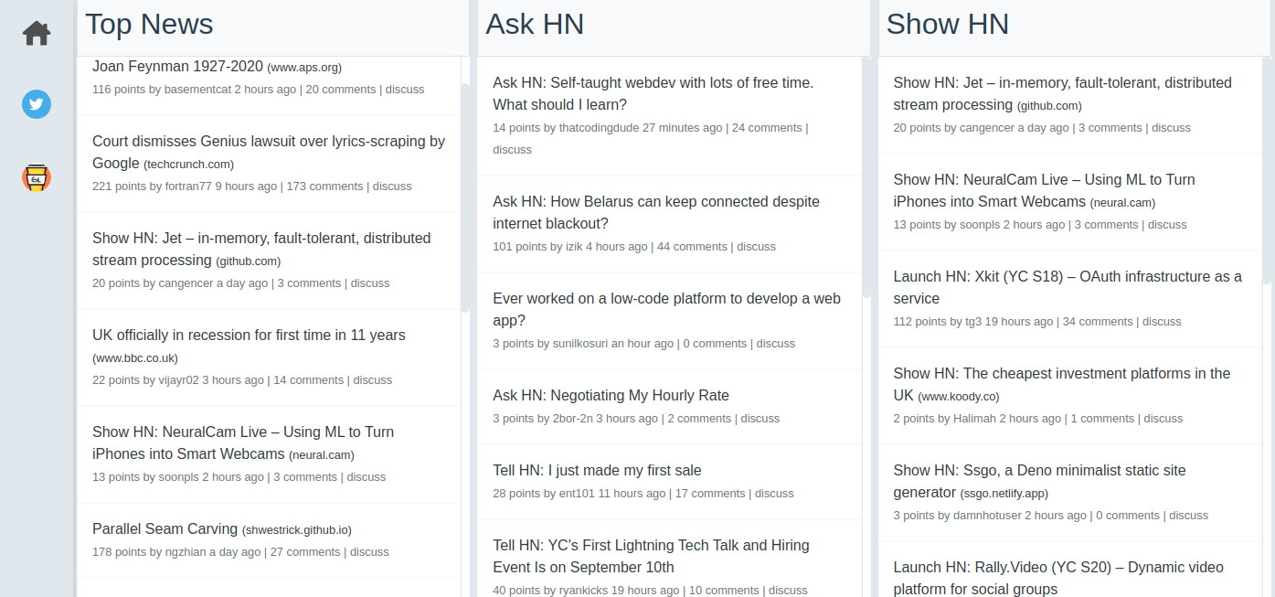 HackerNews Deck gallery image