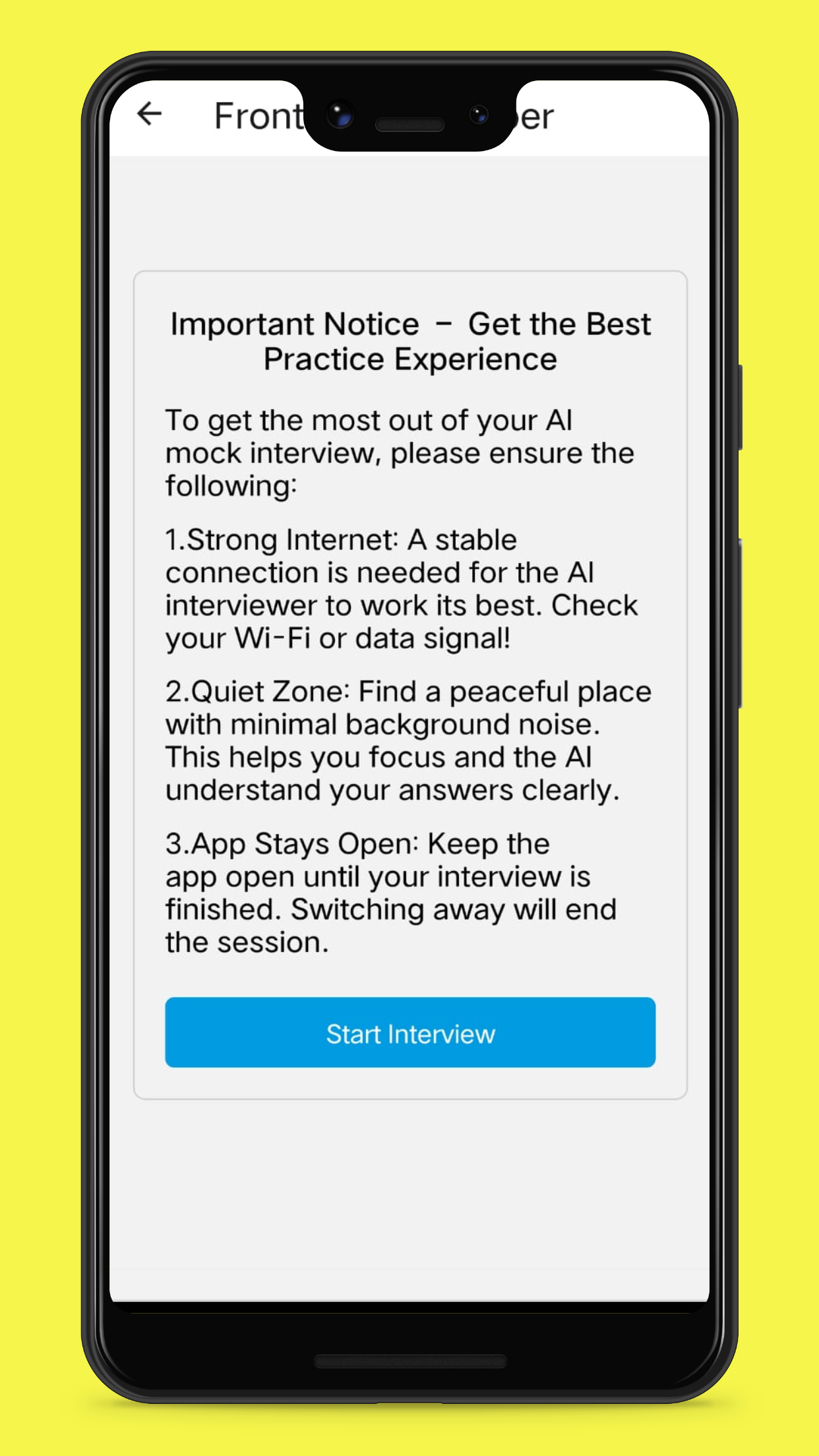 AI gebaseerd mock interview media 4