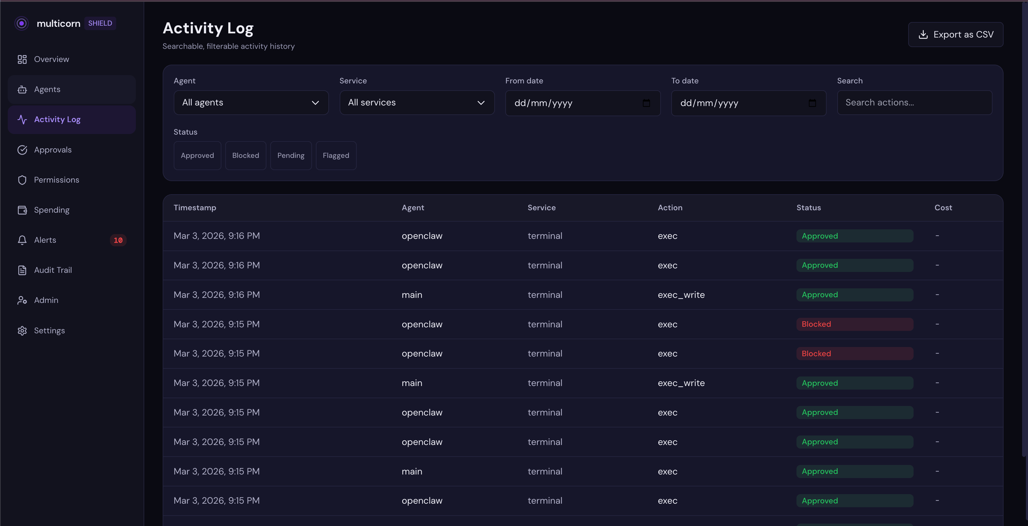 Multicorn Shield - Main product screenshot demonstrating key features and user interface