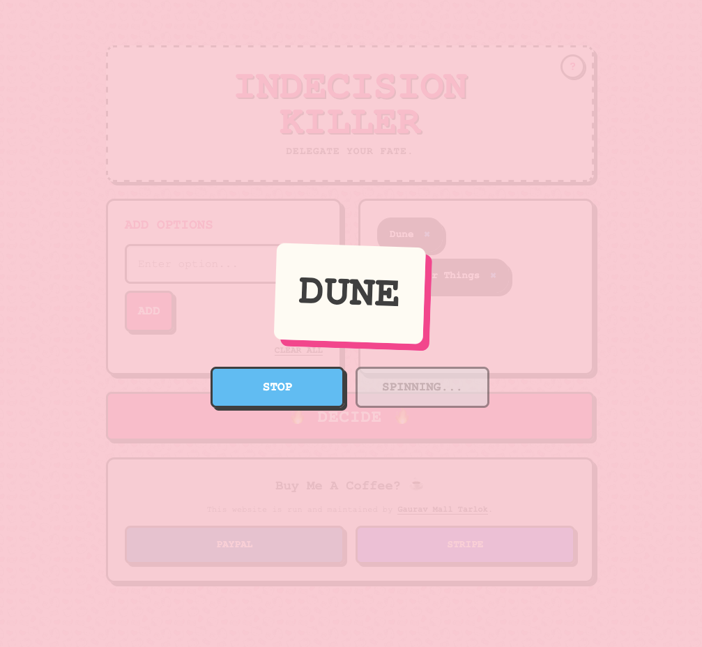 The Indecision Killer gallery image