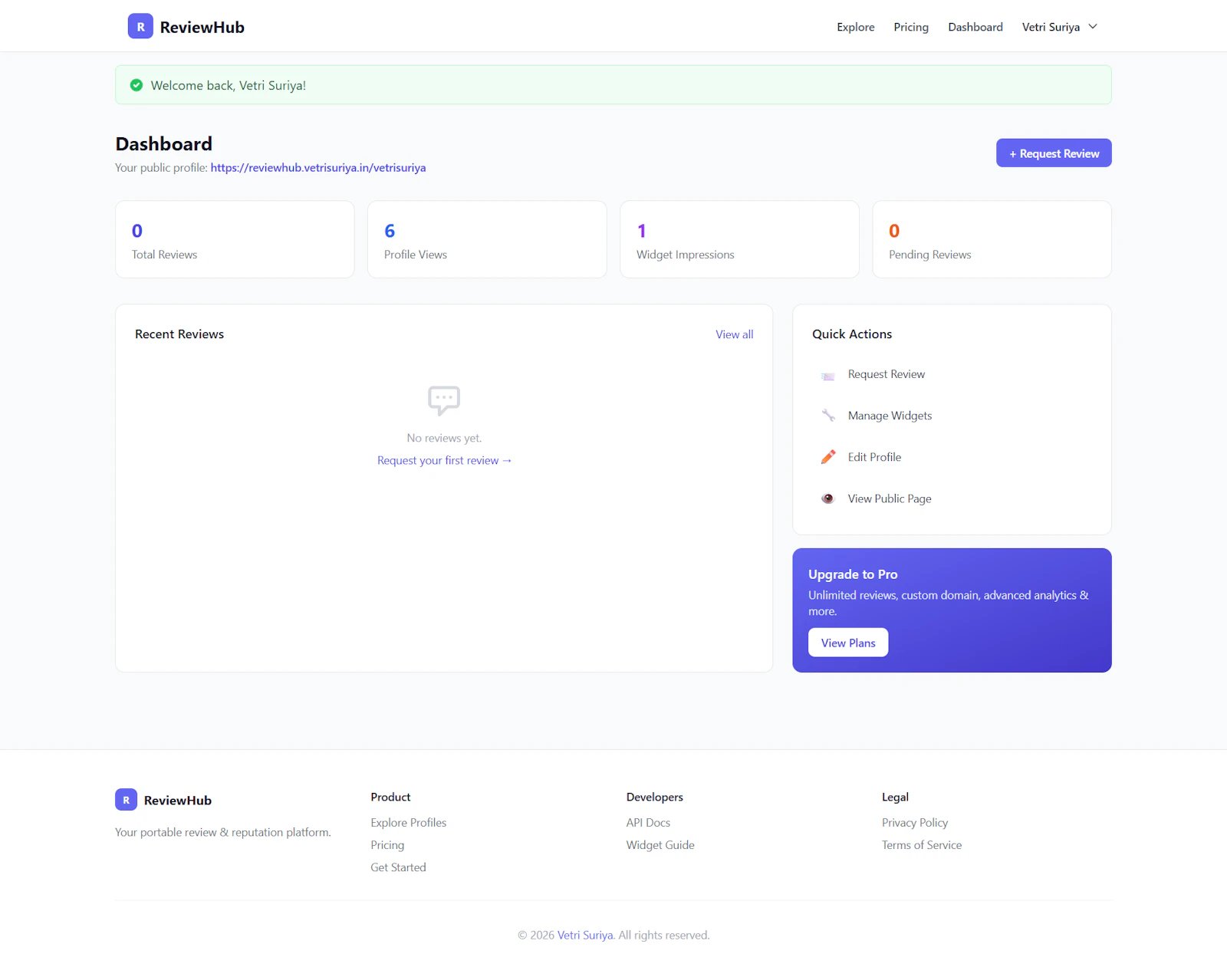 ReviewHub — Portable Reputation Platform screenshot 3