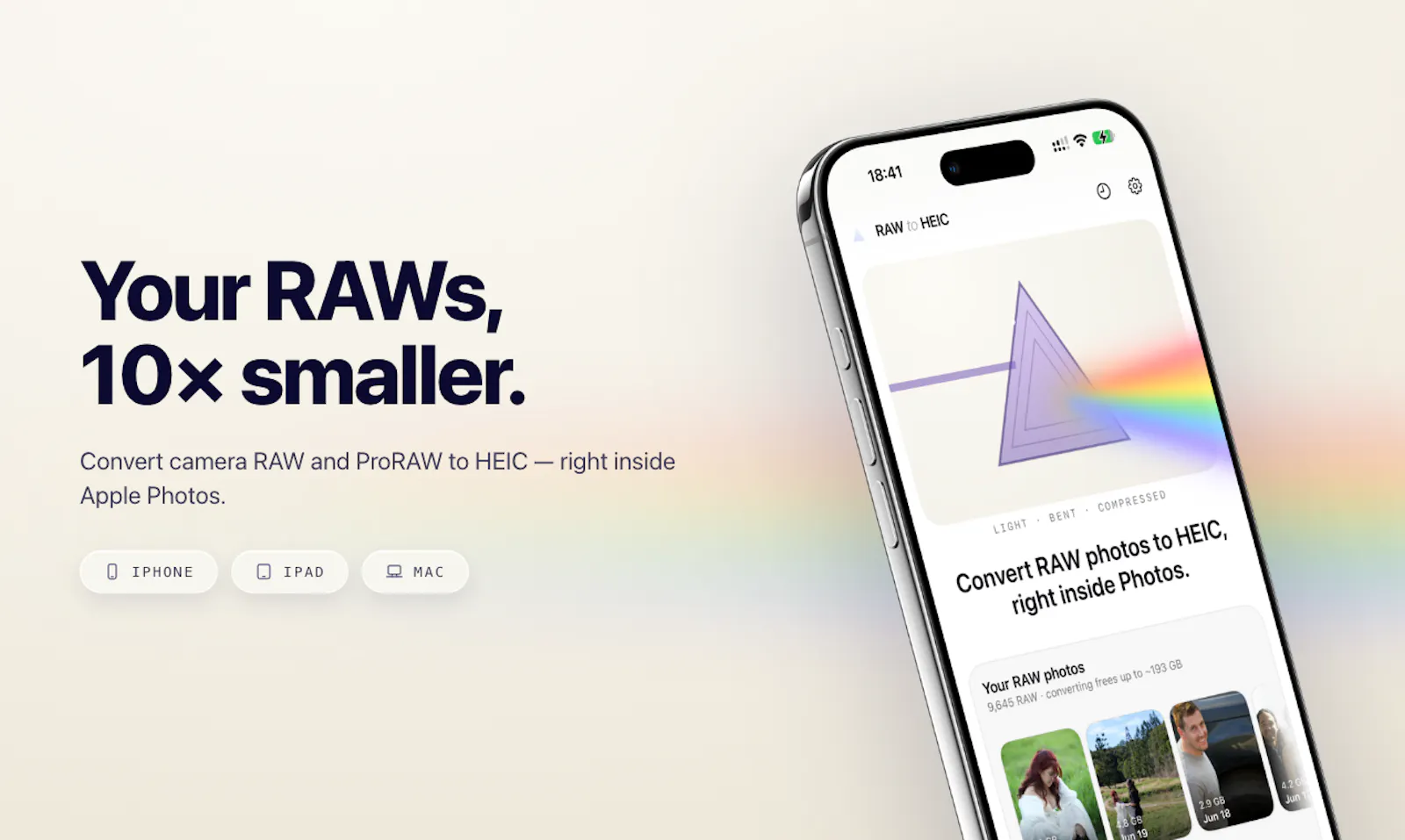 RawToHEIC screenshot 1