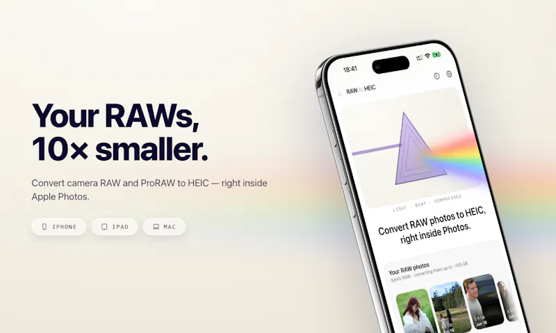 RawToHEIC screenshot 1