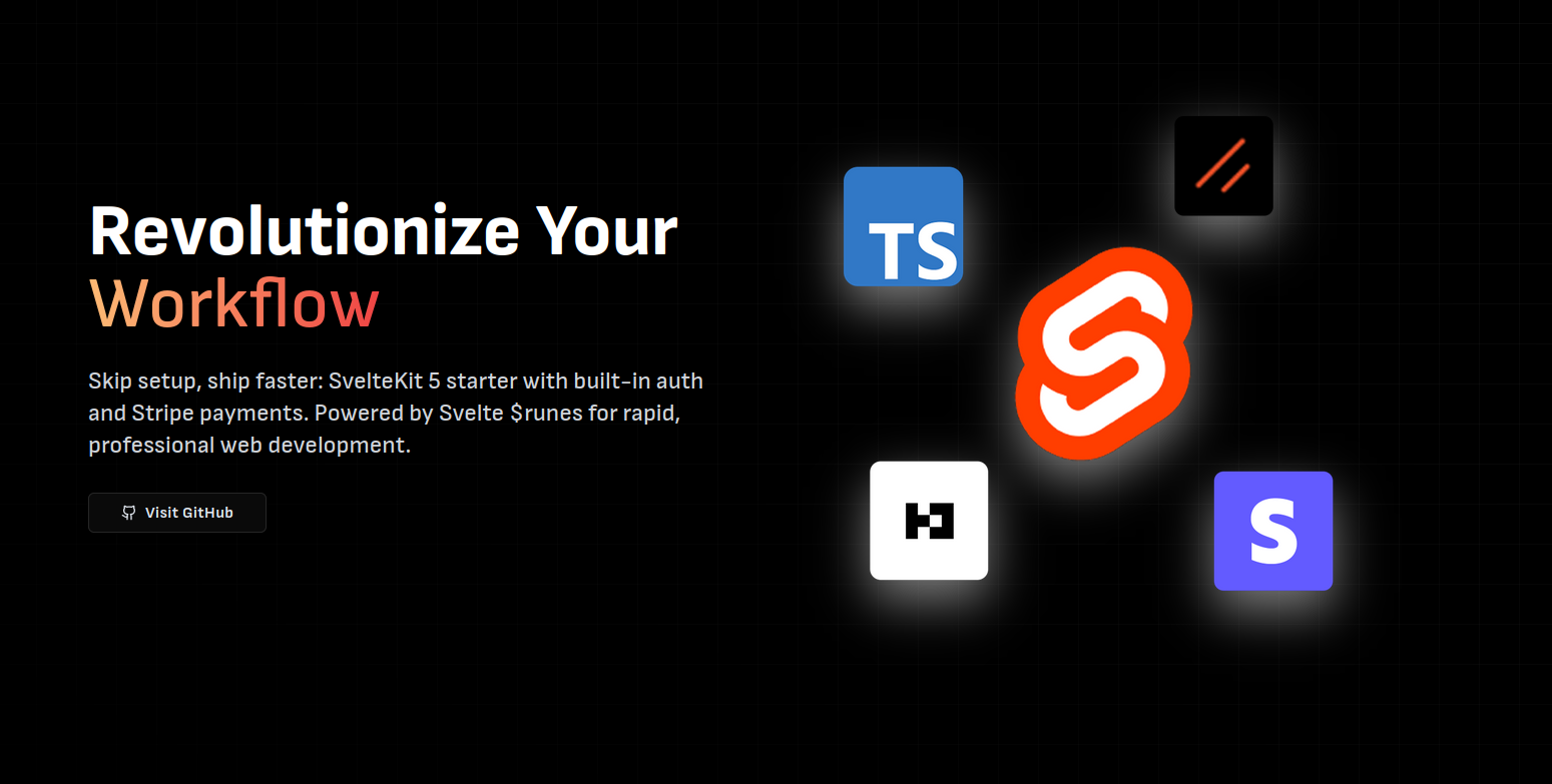 Yazılım bazlı - Sveltekit SaaS Boilerplate Auth ve Ödemeler medya 1