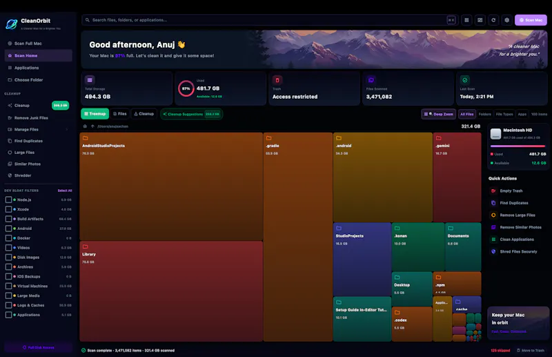 CleanOrbit screenshot 4