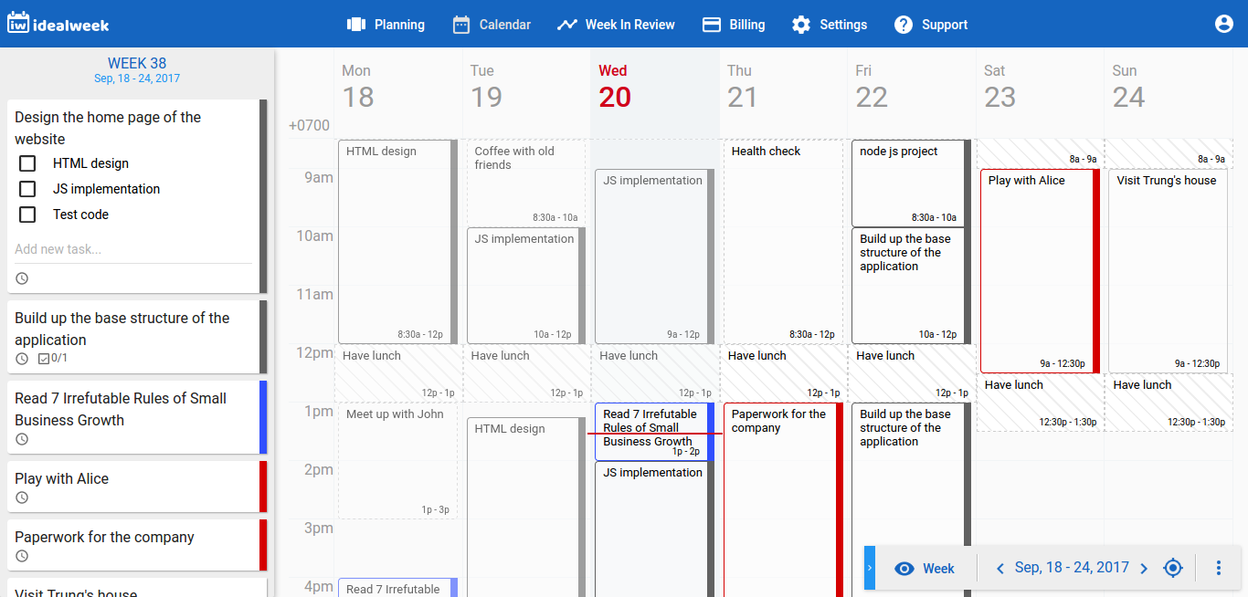 idealweek gallery image
