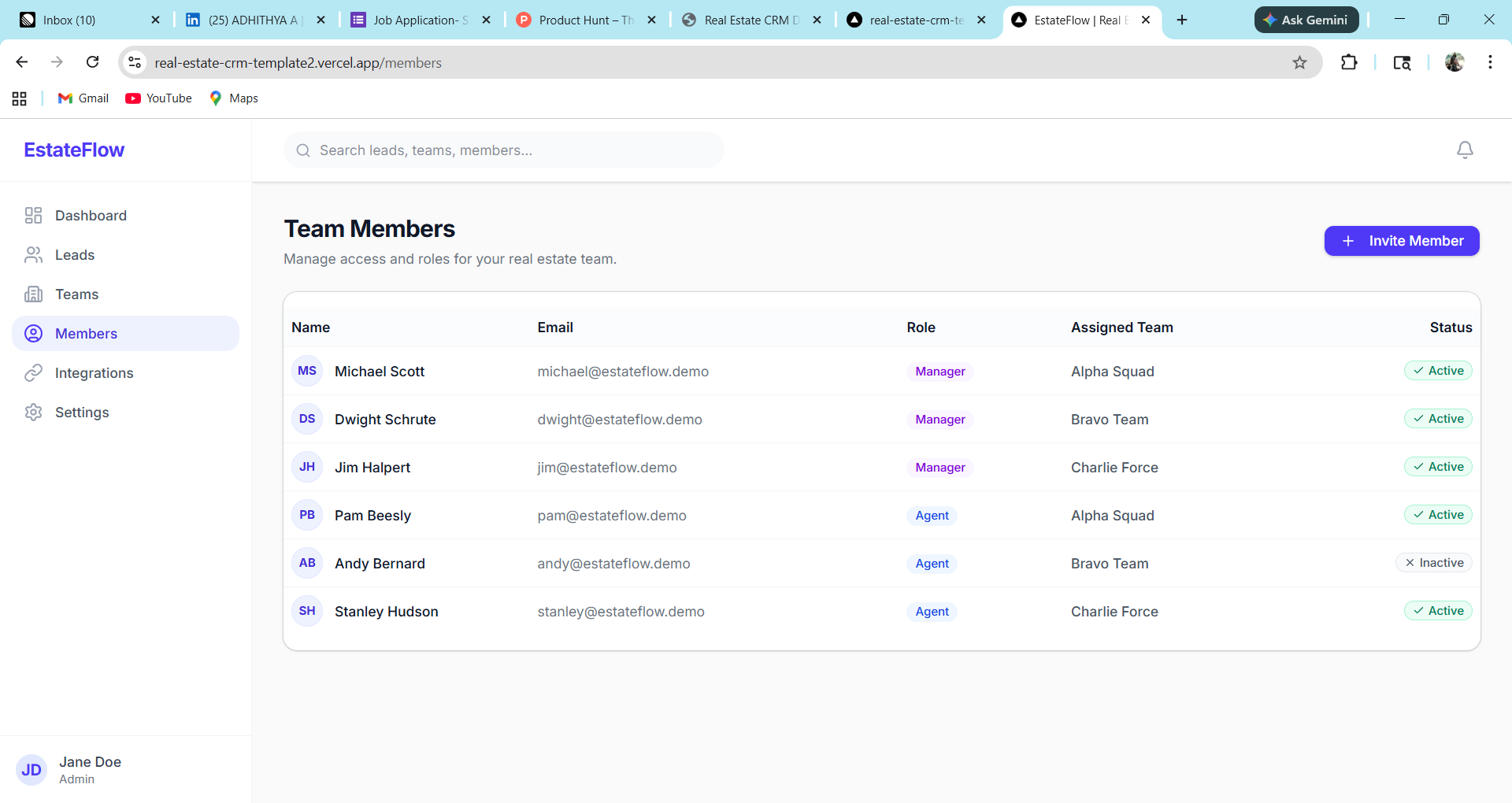 EstateFlow Dashboard UI gallery image