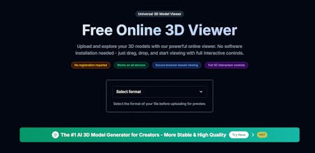 Free Online 3D Viewer gallery image