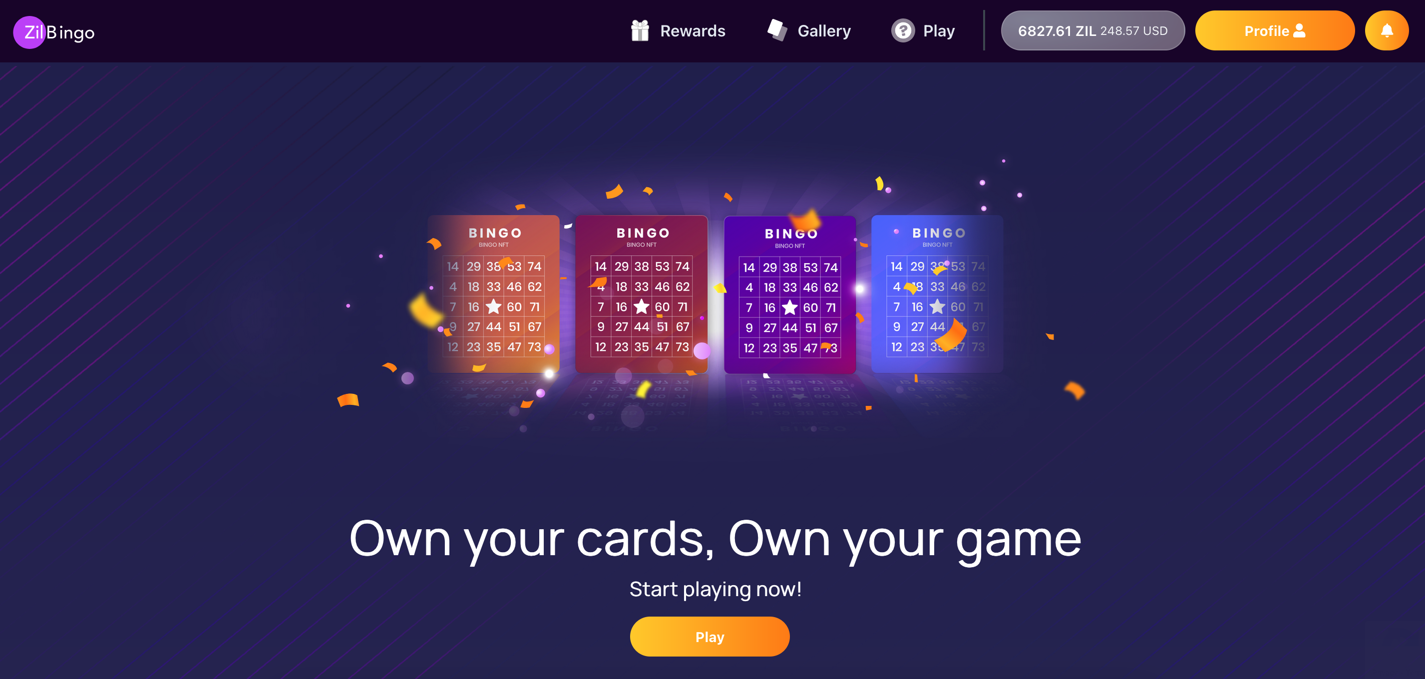 Навинг - Собственные карты NFT Bingo и играть в глобальных бассейнах медиа 1