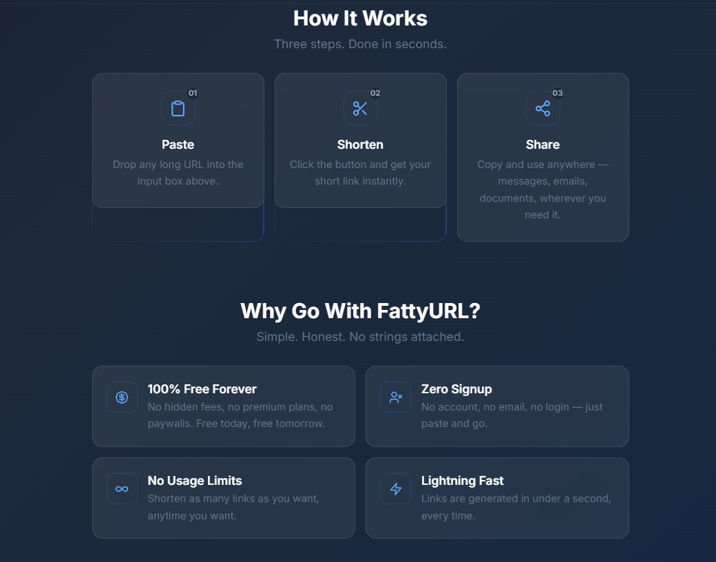 Fatty URL - Screenshot 4 showing product features and functionality