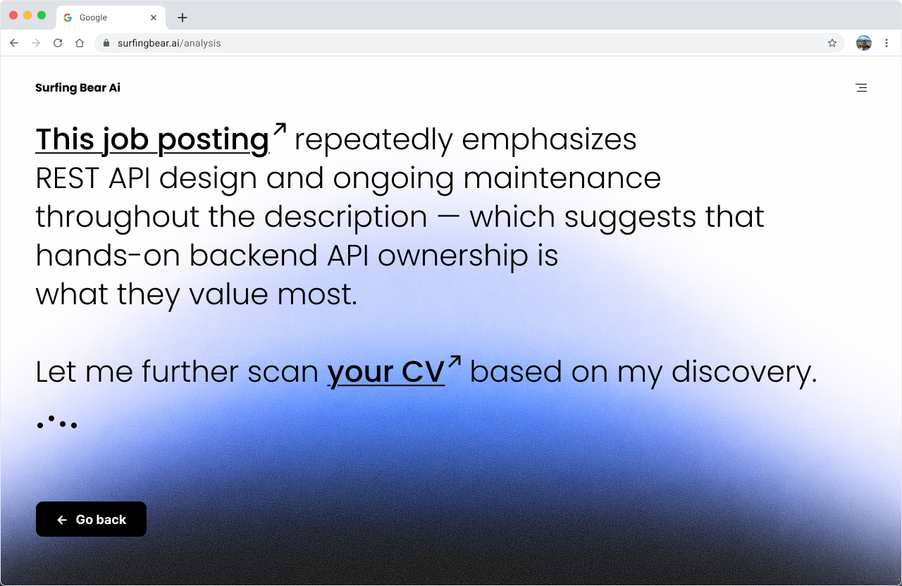 Surfing Bear Ai — Be an Early User - Screenshot 2 showing product features and functionality