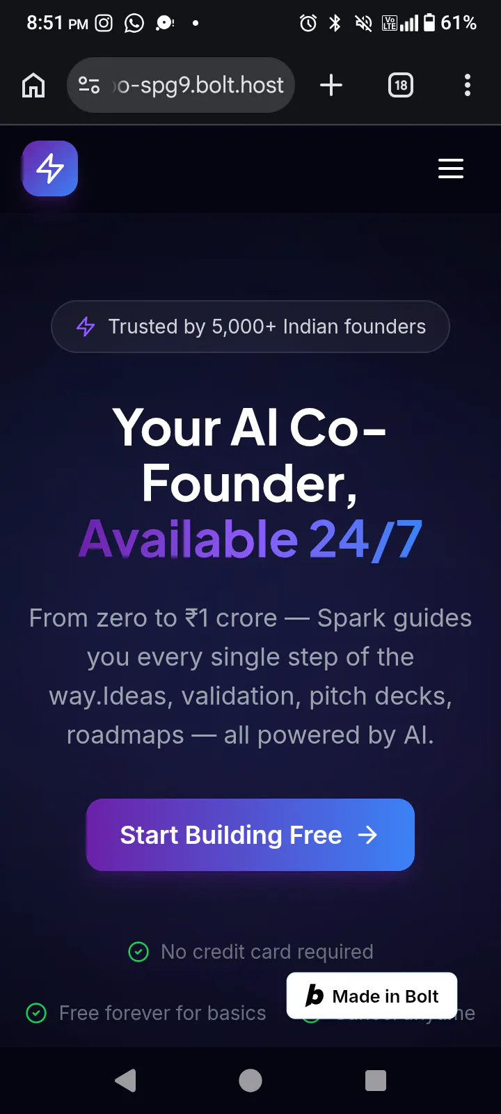 SPARK FOUNDER AI -YOUR CO FOUNDER  gallery image