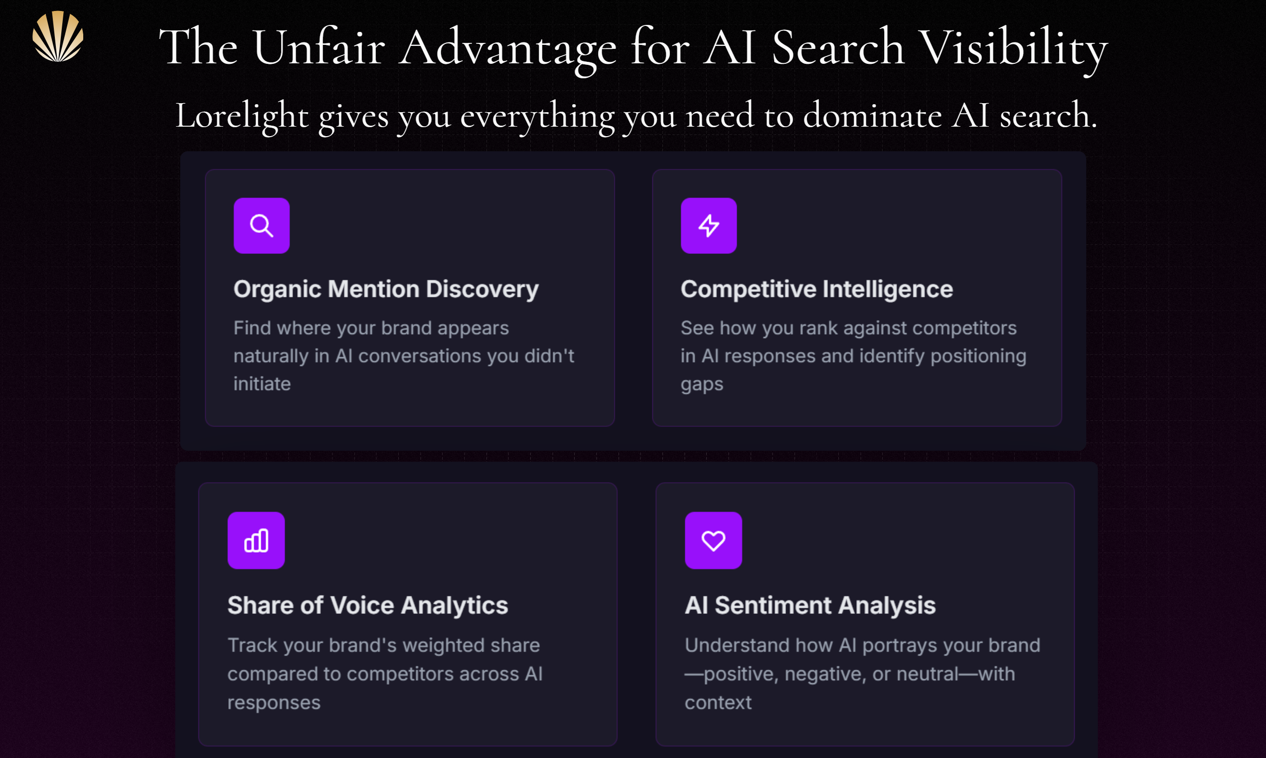 Lorelight - AI platformlarının markanız hakkında gerçekte ne söylediğini keşfedin medya 8